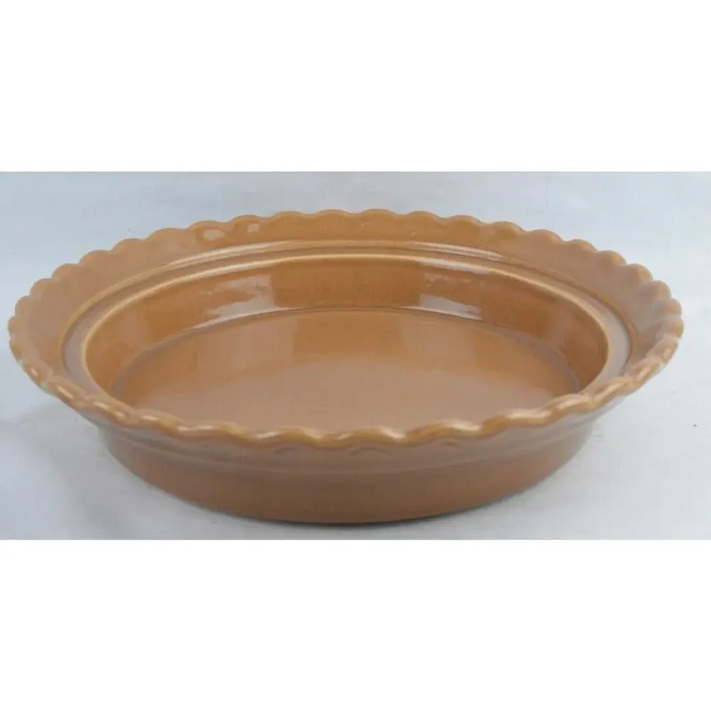 Treasure Craft Cherry Pie Keeper Dish w Lid Red Ceramic 13